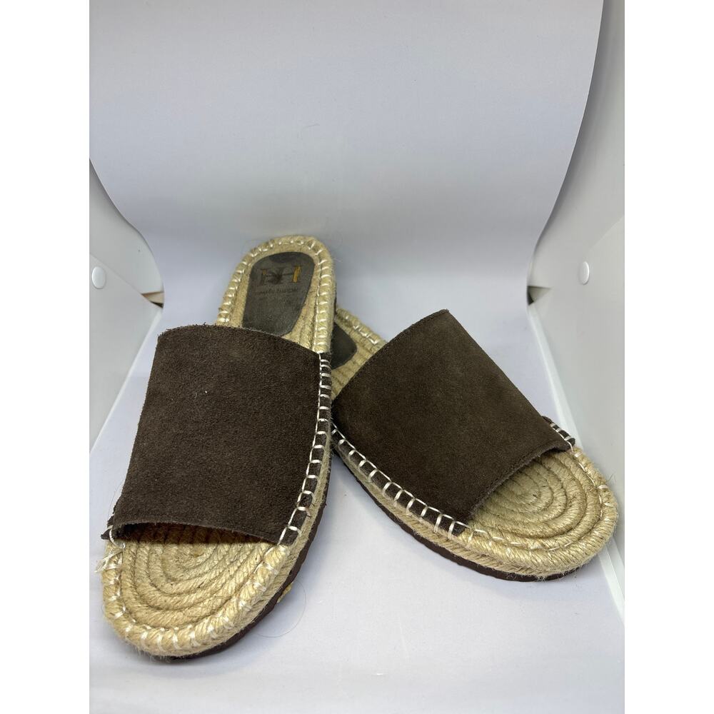Hippie suede espadrille slide sandals Size 10 women